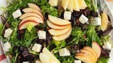 Easy Salad with Brie Apple and Shallot Vinaigrette