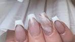 Embracing elegance with these chic marble nails ...
