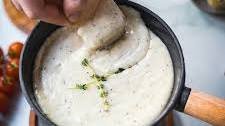Fondue with goat cheese