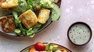 Fried Halloumi Greek Salad