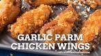 Garlic-Parmesan Chicken Wings - Crispy and Saucy Wings!