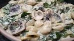 Garlic, Spinach & Mushroom Pasta