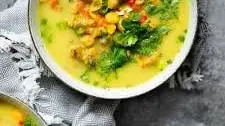 Golden Turmeric Chickpea Chicken Soup