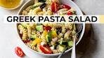 GREEK PASTA SALAD | easy, healthy recipe