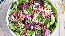 Greek-style beet and pomegranate salad