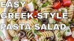 GREEK STYLE TRI-COLOUR PASTA SALAD RECIPE ...
