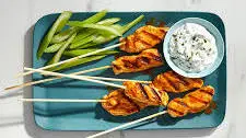Grilled Buffalo-style chicken bites
