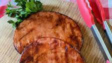 Grilled Ham Steak with homemade Honey Mustard Glaze