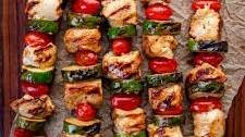 Grilled Lemon Garlic Chicken Kebabs
