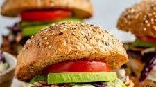 Grilled Tahini Chicken Caesar Sandwiches