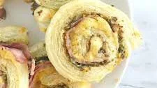 Ham and Cheese Pesto Pinwheels