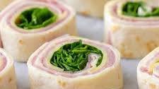 Ham and Cheese Pinwheels with Spinach