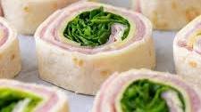 Ham and Cheese Pinwheels with Spinach
