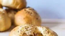 Ham and Cheese Stuffed Bagel Rolls