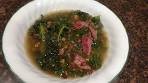Ham bone lentil and kale soup