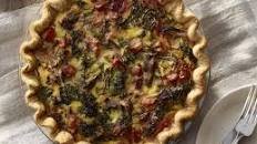 Ham-Kale and Mushroom Quiche
