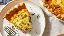 Ham Quiche With a Cheese Cracker Crust