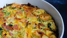 Ham, Spinach & Cheddar Strata
