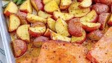Ham Steak Sheet Pan Meal