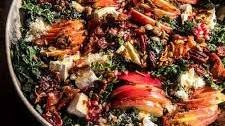 Harvest Brie and Cheddar Apple Kale Salad