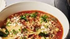 Healthy Slow Cooker Lasagna Soup