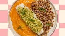 Herb-Crusted Tilapia with Squash Purée