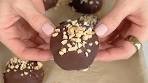 High-protein double chocolate frozen yogurt bites
