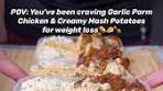 High Protein Garlic Parmesan Chicken & Creamy Mashed ...