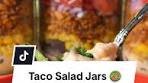 High Protein Taco Salad Jars for Easy Meal Prep