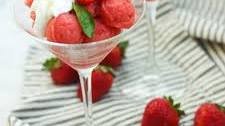 Homemade Strawberry Basil Sorbet Recipe