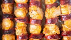 Honey Mustard Chicken & Sausage Skewers