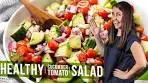 How to Make Easy Cucumber Tomato Salad | The Stay At ...