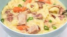 Instant Pot Ham and Macaroni Soup