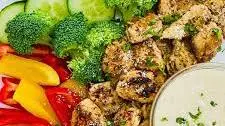 Italian Herb Chicken with Caesar Dressing Dip