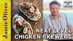 Jamie's BBQ Chicken Skewers and Flatbreads | Jamie x Weber