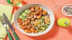 Japanese Tofu & Sweet Potato Bliss Bowl with Zingy Sweet Chilli & Sesame Dressing