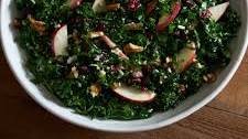 Kale Salad with Cranberries, Apples, and Pecans