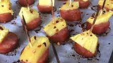 Kielbasa Pineapple Appetizer Skewers