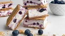 Lemon Blueberry Graham Cracker Ice Cream Sandwiches