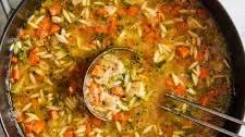 Lemon Chicken Orzo Soup