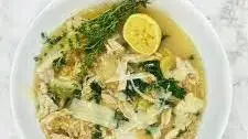 Lemon Chicken Soup with Farro and Kale