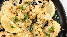 Lemon Garlic Roasted Cauliflower