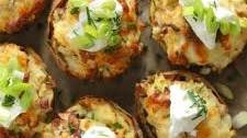 Loaded Potato Skins (with Bacon and Cheese}