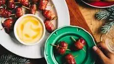 Maple Bacon Smokies with Cheese Fondue