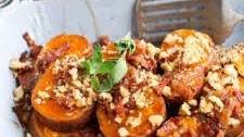 Maple-Glazed Sweet Potatoes with Walnut-Bacon Crumble