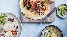 Mexican chicken & black bean wraps
