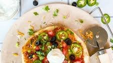 Mexican Pizza with Shredded Chicken