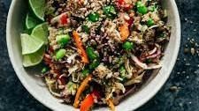 Nutty Rainbow Veggie Quinoa Crunch Salad