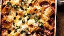 One Pan 4 Cheese Sun-Dried Tomato and Spinach Pasta Bake