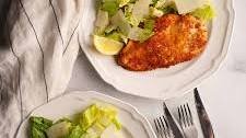 Parmesan Crusted Chicken with Caesar Salad